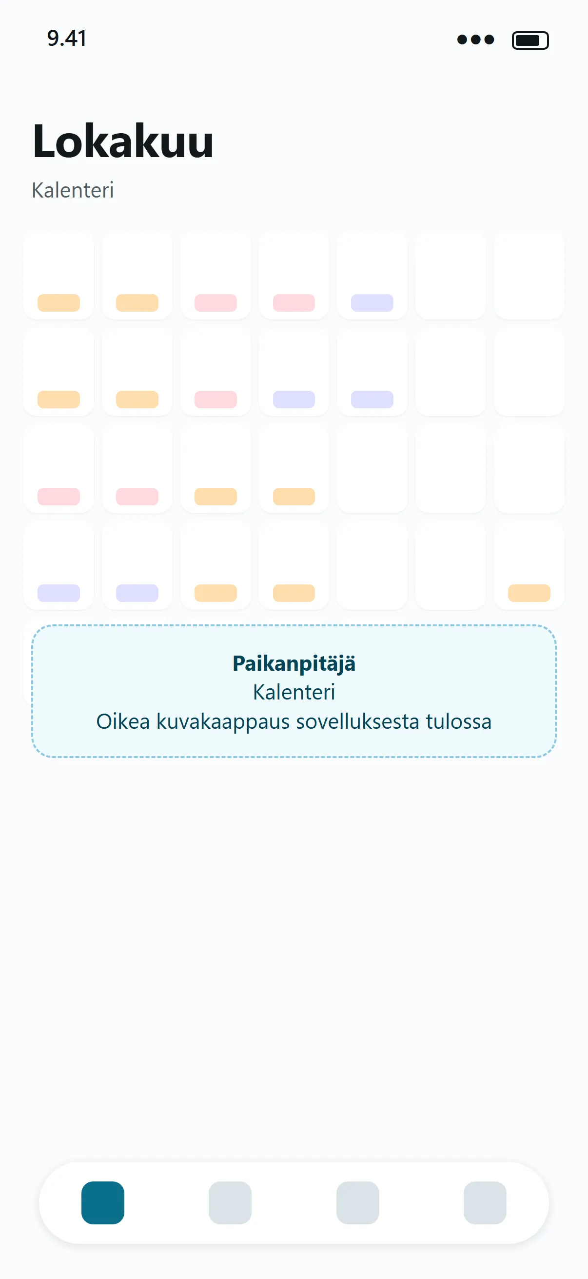 Vuoroplussan kalenteri: lokakuun aamu-, ilta- ja yövuorot merkittyinä